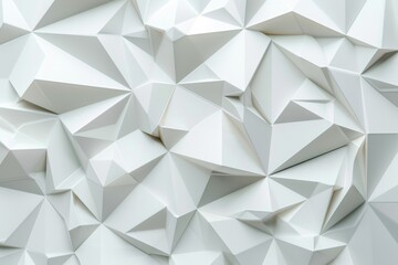 Obraz premium Abstract white polygonal background.