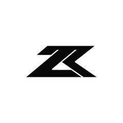 Initial ZK Geometric Modern Business Creative Design Logo