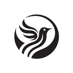 Obraz premium Bird in circle logo design.