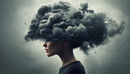 A businesswoman grapples with the challenges of brain fog impacting her productivity.