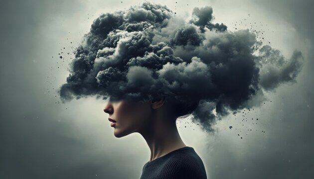 A businesswoman grapples with the challenges of brain fog impacting her productivity.