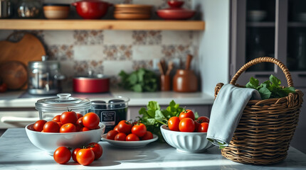 Healthy Meal Prep with Fresh Vegetables and Grains in Containers, Perfect for Diet Planning, Portion Control, and Balanced Nutrition