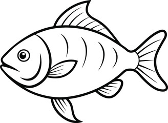 Fish vector silhouette illustration 6