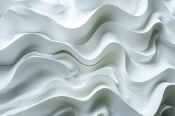 Fototapeta premium Abstract white wavy texture background. (2)