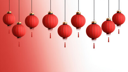 Celebrating New Year in China Vibrant Red Lanterns Display Festive Atmosphere Cultural Celebration