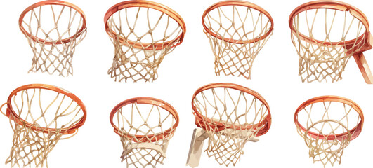 basket ball hoop watercolor clipart © dian's