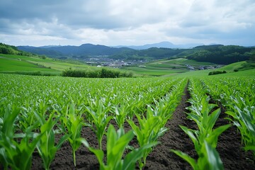 Fototapeta premium Corn farm in countryside of Thailand