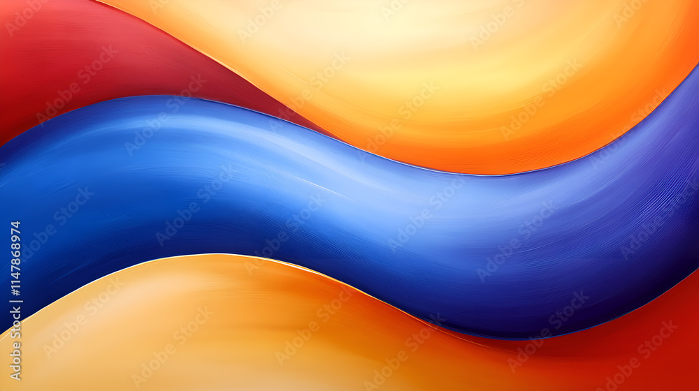 Poster a vibrant abstract swirl of colors blending seamlessly, creating an energetic visual experience.