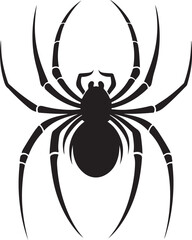 Intricate Black Spider Silhouette Vector Art Graphic for Tattoo and Design
