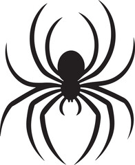 Simple Black Spider Silhouette Vector Illustration for Design Projects