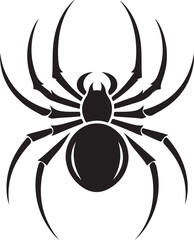 Black Spider Silhouette Tribal Tattoo Design Vector Illustration