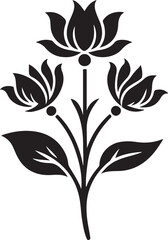 Three lotus flowers vector bouquet illustration for wedding designs