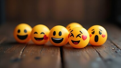 Emoji, Emoji image - 3D Visual Design Concept - Social Media Background.