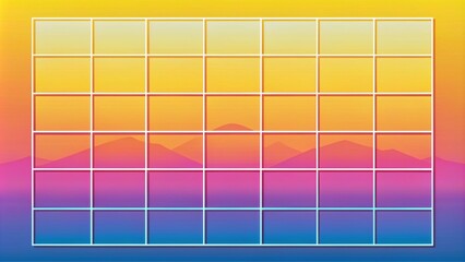 Grid View, Thin Line Illustration, UI Design, Grid Layout,  Interface Design,  User Interface,  Minimalist Design,  Web Design, App Design,  Line Art,  Graphic Design