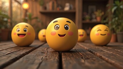 Emoji, Emoji image - 3D Visual Design Concept - Social Media Background.
