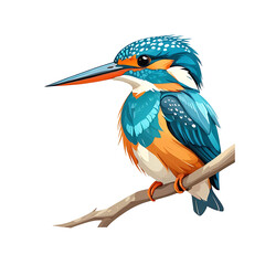 Obraz premium a hyper-realistic, highly detailed close-up portrait of a stunning kingfisher bird, vibrant teal and orange feathers, intricate textures, hyper-detailed, photorealistic 