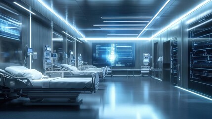 Obraz premium Innovative healthcare environments utilizing generative AI. 