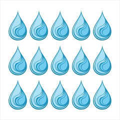 Blue water drop and splash vector free download