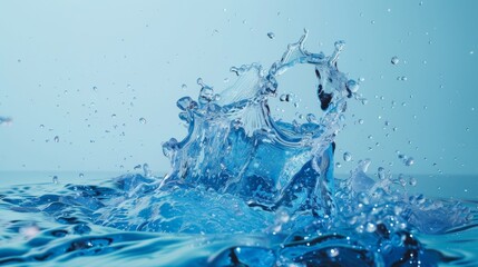 Dynamic Water Splash Captured in Crystal Clarity