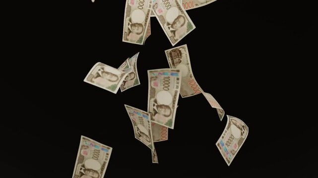 天から降ってくる一万円札