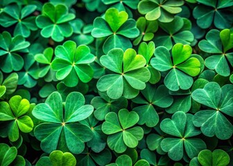 Happy St. Patrick's Day Shamrock Leaves Background - Festive Irish Holiday Image