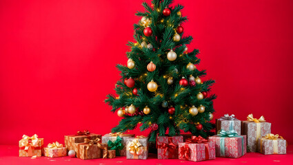 christmas tree with gifts