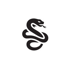 Black cobra silhouette design.