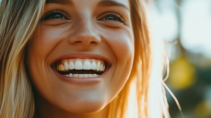 A bright smile with a subtle gold tooth, showcasing unique dental aesthetics