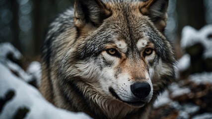 Obraz premium wolf in the snow