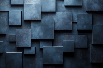 Abstract geometric background of dark blue squares
