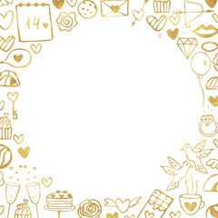 Valentine's day square decorative frame