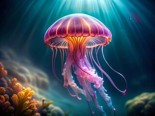 Jellyfish PNG, High-Resolution Jellyfish Image, Isolated Jellyfish, Underwater Jellyfish Photo, Ocean Jellyfish Background,  Sea Creature, Aquatic Life,  Marine Animal