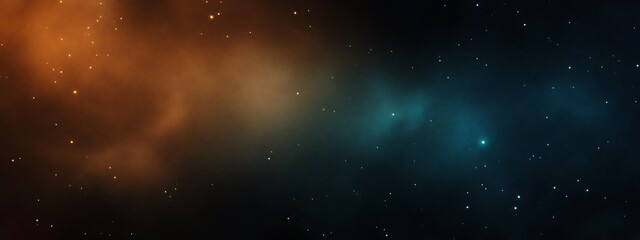 A vibrant nebula in the night sky with streaks of red and blue against a dark background.
