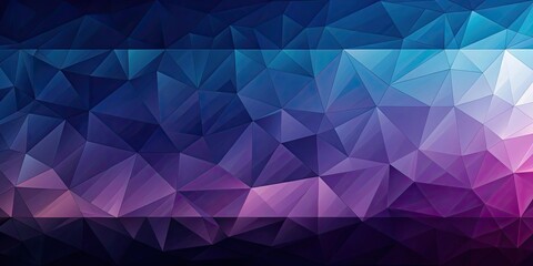 Obraz premium Abstract Low Poly Geometric Gradient Background with Deep Blues, Purples, and Pinks