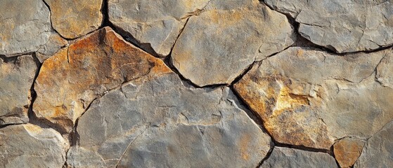 Weathered ancient cobblestone floor texture