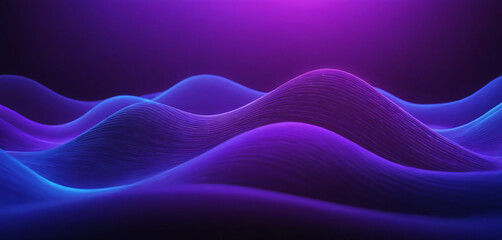 Fototapeta premium Abstract waves shape glowing in ultraviolet spectrum.