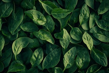 Fototapeta premium background from fresh raw spinach leaves