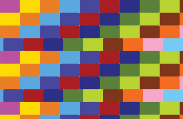 Rainbow squares geometric pattern. Geometric background.