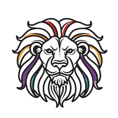 Lion hand drawn illustration