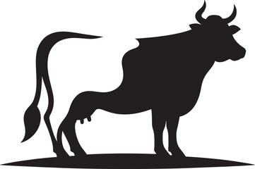 Black silhouette of a cow. (1)