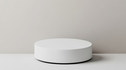 White Cylinder On A Light Grey Background