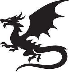Black silhouette of a dragon.