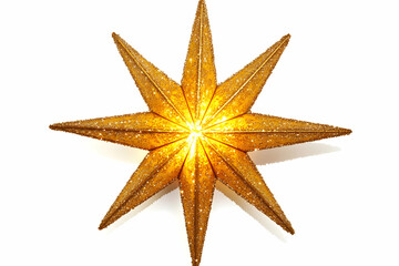 Illuminated Gold Glitter Star Illustration