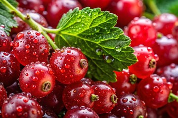 Sparkling Red Currants Closeup - Vibrant Fruit Details