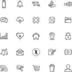 Fototapeta premium Universal Line Icons Web, App, Multimedia, and More