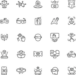 VR AR Metaverse Icons Technology, Interface, Digital, Reality, Gaming, Innovation, Future, Immersive