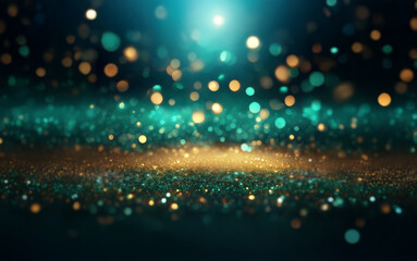 Obraz premium A shimmering, out-of-focus background with a soft glow and a blurred surface.