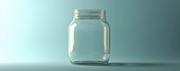 Clear Glass Mason Jar Mockup