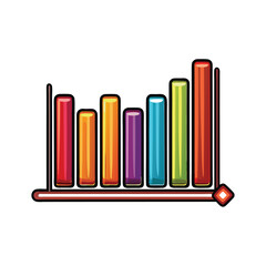 Create a highly detailed vector illustration of a horizontal bar graph showcasing comparative data.  Include clear labels and a professional aesthetic.