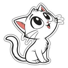 Funny Cat Faces, Sweet and Whimsical Styles Cat, Perfect for Kids, Cute Cartoon Cat Illustrations, Adorable Cat Vector, 
